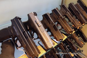 Handgun inventory on display